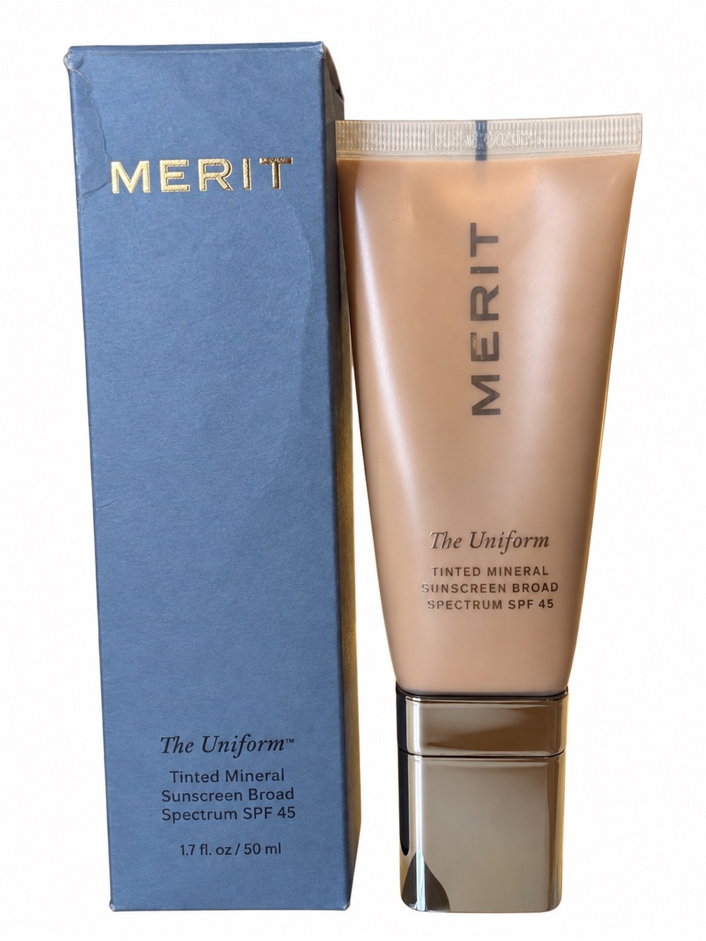 Merit The Uniform Tinted Mineral Sunscreen SPF 45 - Shade 28 NEW IN BOX